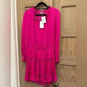 Skies are blue pink dress NWT size large